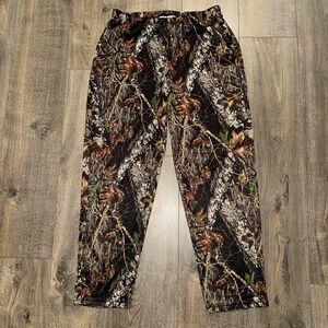 Vintage Wilderness Dreams Tree Mossy Oak Camo Baggy Pants Sz L Hunting Outdoor